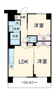 マリンルージュ浦安【2階】の間取り