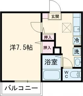 フローラ桜上水【202号室】の間取り