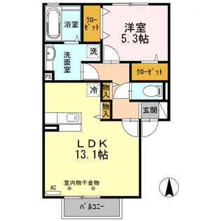ボヌール K【2階】の間取り