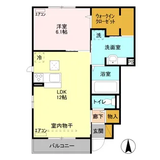 リーヴ ゴーシュⅡ【1階】の間取り