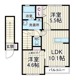 クレール湘南【2階】の間取り