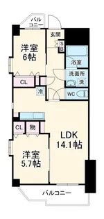 ラ・マルゲリータ【302号室】の間取り