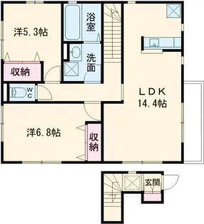 キハ石原【201号室】の間取り