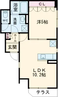 グランデュール二子玉川【1階】の間取り