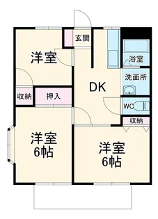 パナハイツ白樺【1階】の間取り