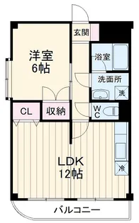 ボンヌシャンス【1階】の間取り