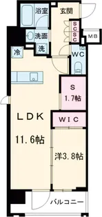 ザ・パークハビオ上北沢【11階】の間取り