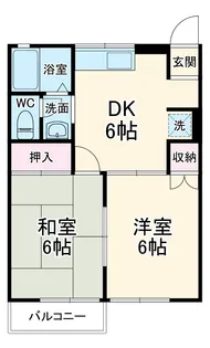 ハイツリバーサイド2【1階】の間取り