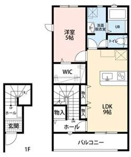 LOTUS南安倍【201号室】の間取り