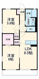 ブランドール【102号室】の間取り