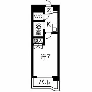プリオールK【401号室】の間取り