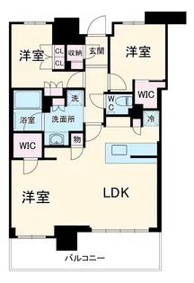 幕張ベイパーク クロスタワー&レジデンス【3階】の間取り