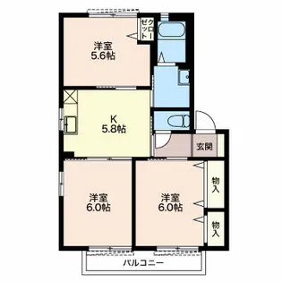 サンセールA【202号室】の間取り