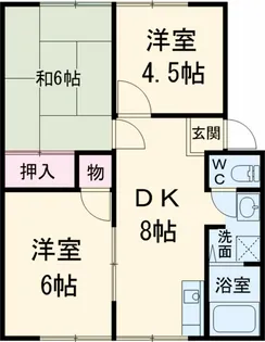 コーポやまゆりA【102号室】の間取り