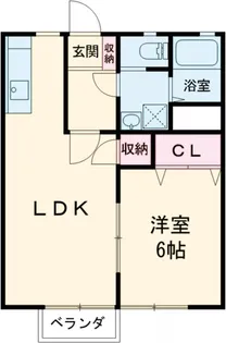ササノサンシティー B棟【101号室】の間取り