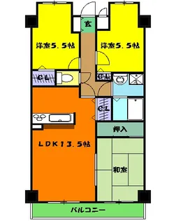 カルム長堀【402号室】の間取り