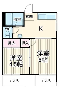 第1葉山コーポB【2階】の間取り