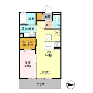 フロンティアS【1階】の間取り