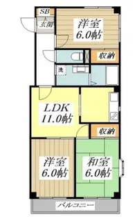 サンライズ三鷹【2階】の間取り