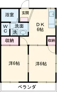 エステートなかざとE【103号室】の間取り