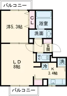 サン・ドマーニ【102号室】の間取り