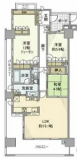 グランシーズン相模大野【2階】の間取り