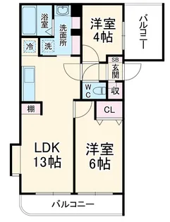 ウィンビュー磯子【4階】の間取り