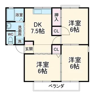 グランディアTENNOU【202号室】の間取り