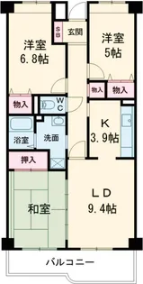 ヴェルジュ・ノール【2階】の間取り