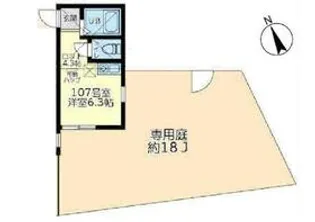 ユナイト鶴見マザーグース【107号室】の間取り