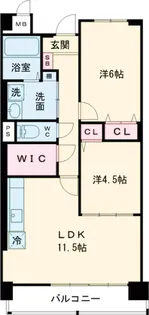 ネクスト吉塚【5階】の間取り