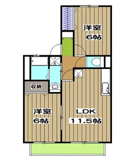 セジュールハピネス(南区) A棟【1階】の間取り