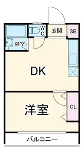 根岸コーポ【206号室】の間取り