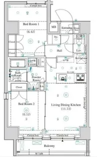 アークマーク王子【10階】の間取り