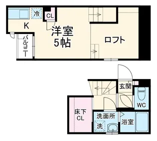 CB大宮カルム【2階】の間取り
