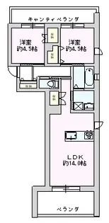 「シニア向け」シャレ—リブラン【3階】の間取り