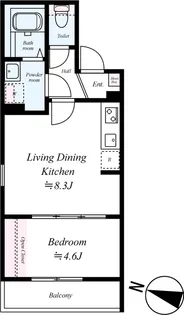 GRADUS志津【102号室】の間取り