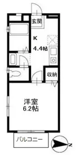 コートウィステリアⅡ【1階】の間取り