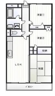 小坂ビル【03050号室】の間取り