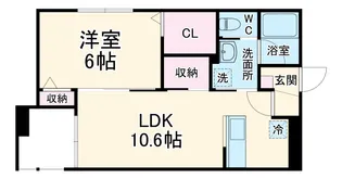 CHATON美穂ヶ丘【2階】の間取り