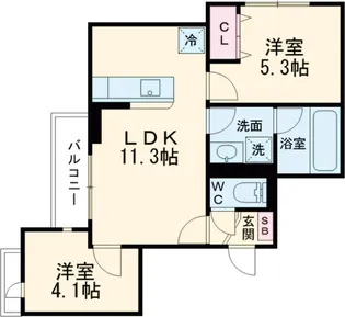 レジデンス練馬桜台【2階】の間取り