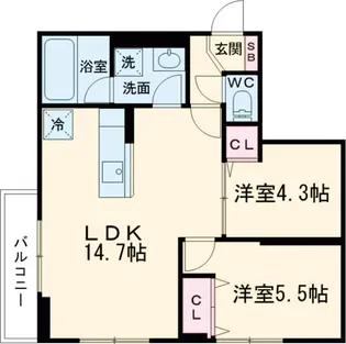 レジデンス練馬桜台【3階】の間取り