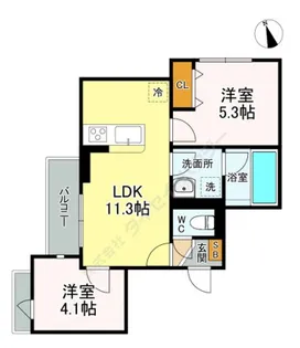 レジデンス練馬桜台【4階】の間取り