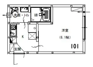 アルサーヴ千葉【1階】の間取り