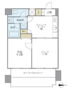 北品川アパートメント【8階】の間取り