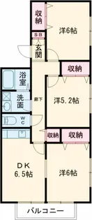 メゾンクレール【02010号室】の間取り