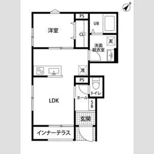 リーブルファイン江松【1階】の間取り