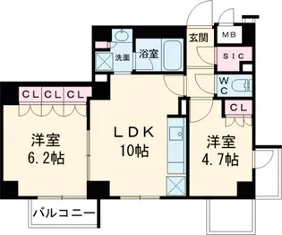ボヌールステージ笹塚【2階】の間取り