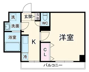アーバンフラッツ千葉中央【1307号室】の間取り
