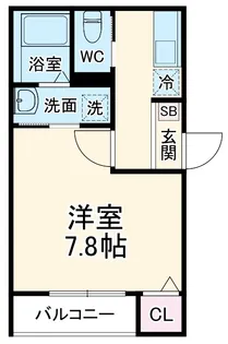 GRADUS新河岸Ⅱ【103号室】の間取り
